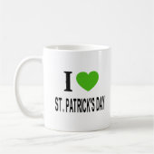 Mug J'❤️ ST. JOURNÉE DES PATRICKS au coeur vert (Gauche)
