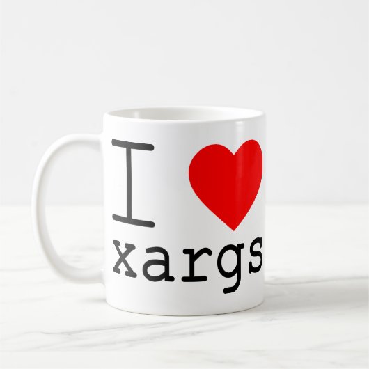 Mug J'❤️ xargs (Gauche)