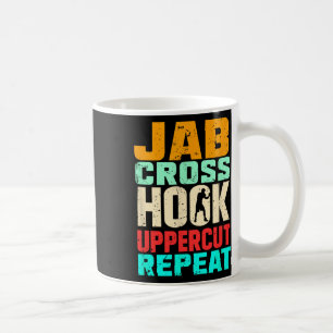 Mug Jab Cross Hook Uppercut Répéter Retro Kickboxing M