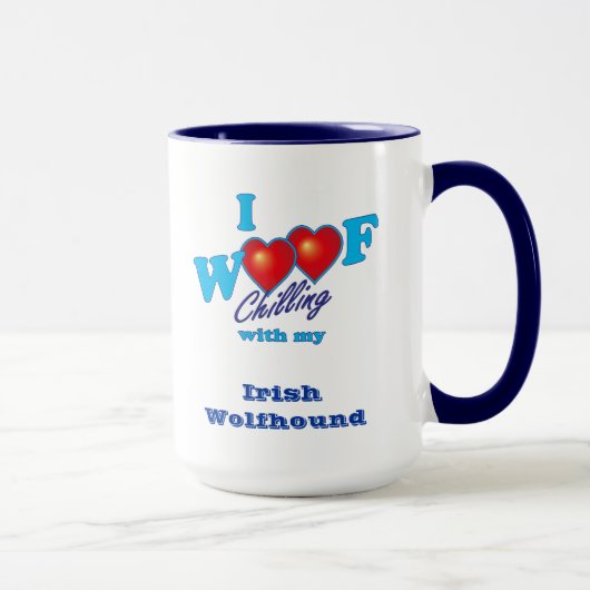 Mug J'aboie le chien-loup irlandais (Droite)