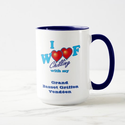 Mug J'aboie le griffon grand Vendeen de basset (Droite)