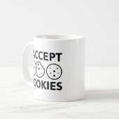 Mug J'accepte les cookies (Devant gauche)