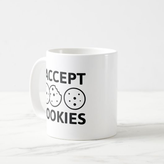 Mug J'accepte les cookies (Devant gauche)