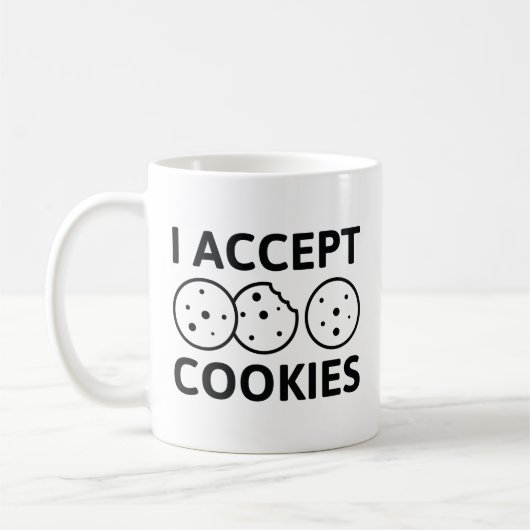 Mug J'accepte les cookies (Gauche)
