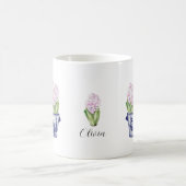Mug Jacinthe rose dans un pot en céramique de style Ch (Centre)