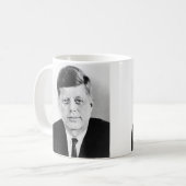 Mug Jack noir et blanc JFK John F. Kennedy (Devant gauche)