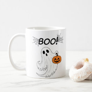 Mug Jack-o’ lanterne et un fantôme blanc Boo Halloween