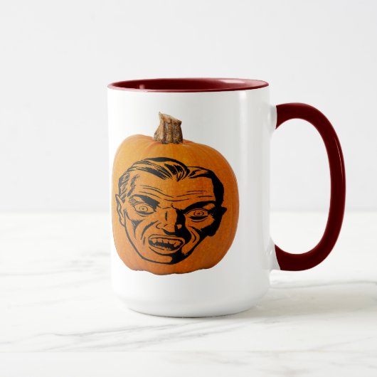 Mug Jack O'Lantern Vampire Face Halloween Citrouille (Droite)