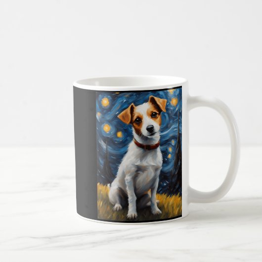 Mug Jack Russel Avec Peinture Collaire Impression (Droite)