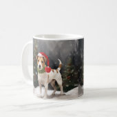 Mug Jack Russell Chien à Noël de neige (Devant gauche)