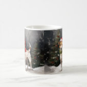 Mug Jack Russell Chien à Noël de neige (Centre)