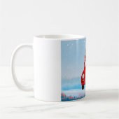 Mug Jack Russell Chien En Voiture Avec Le Père Noël (Gauche)