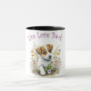 Mug Jack Russell Chien Maman Floral