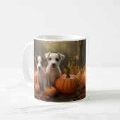 Mug Jack Russell chiot Autumn Delight Citrouille (Devant gauche)