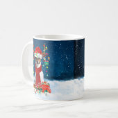Mug Jack Russell Terrier Chien dans neige Cadeaux de N (Devant gauche)