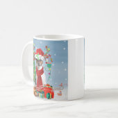 Mug Jack Russell Terrier Chien dans neige Cadeaux de N (Devant gauche)