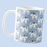 Mug Jack Russell Terrier Conception de chien<br><div class="desc">Beaucoup de charmants petits chiens de terrier sur un arrière - plan bleu.</div>