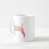 Mug Jack Russell Terrier Motif géométrique Silhouette (Devant gauche)
