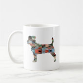 Mug Jack Russell Terrier Motif géométrique Silhouette (Gauche)