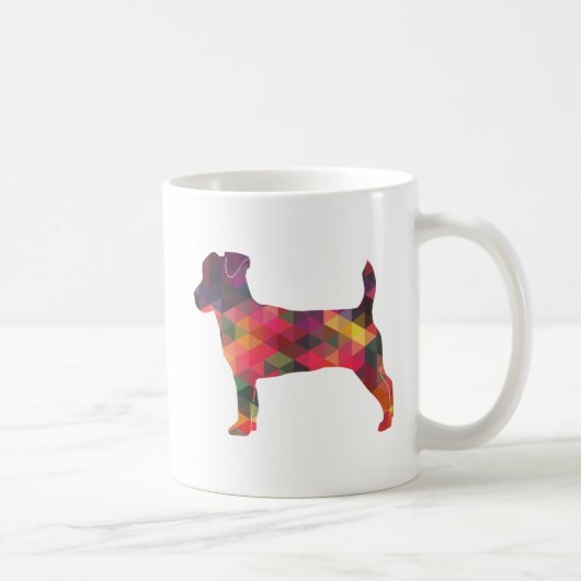 Mug Jack Russell Terrier Motif géométrique Silhouette (Droite)