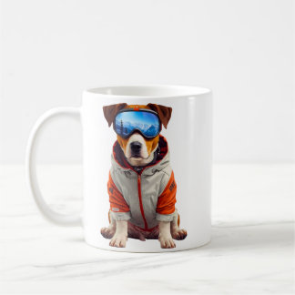Mug Jack Russell Terrier Ski Dog Art – Chien d'hiver m