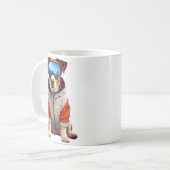 Mug Jack Russell Terrier Ski Dog Art – Cute Winter Dog (Devant gauche)