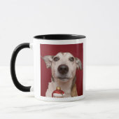 Mug Jack Russell Terrier tenant l'ornement de Noël (Gauche)