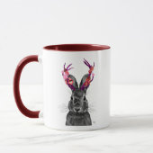 Mug Jackalope avec Antlers roses 2 (Gauche)