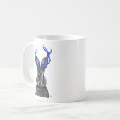 Mug Jackalope avec les andouillers bleus (Devant gauche)