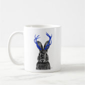 Mug Jackalope avec les andouillers bleus (Gauche)