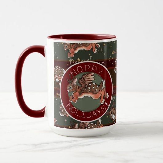 Mug Jackalope Hoppy Holidays (Gauche)