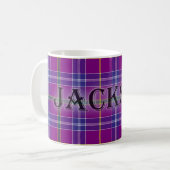 Mug Jackson Tartan avec le nom de famille (Devant gauche)