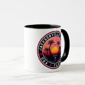 Mug Jacksonville Beach Floride tropical Retro Sunset (Devant droit)