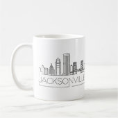 Mug Jacksonville, Floride| Ligne Skyline Stylisée Vill (Gauche)