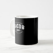 Mug Jacob Nom personnalisé Hommes Anniversaire (Devant gauche)