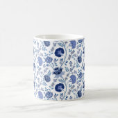 Mug Jacobean floral blues sur blanc (Centre)