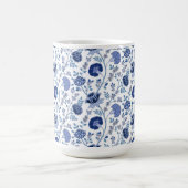 Mug Jacobean floral blues sur blanc (Centre)