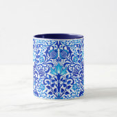 Mug Jacobean Floral Damask, Cobalt bleu et blanc (Centre)