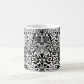Mug Jacobean Floral Damask, noir, blanc et gris (Centre)