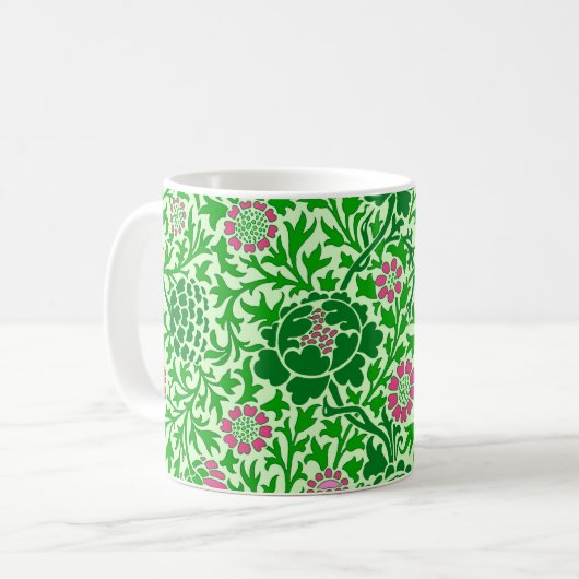 Mug Jacobean Floral, Emerald et Lime Green (Devant gauche)