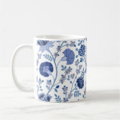 Mug Jacobean Floral Lg Motif Blues sur blanc (Gauche)