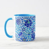 Mug Jacobean Floral, Navy, Blanc et Cerulean Blue (Gauche)