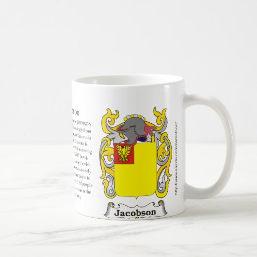 Mug Jacobson, l'origine, signification et la crête (Droite)