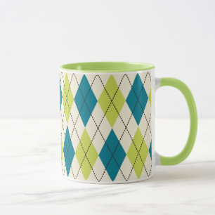 Mug Jacquard bleu et vert