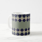 Mug Jacquard fair isle continu motif design abstrait, (Devant gauche)