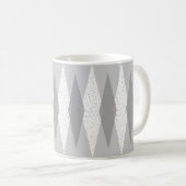 Mug Jacquard gris moderne du milieu du siècle (Devant droit)