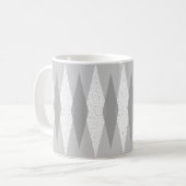 Mug Jacquard gris moderne du milieu du siècle (Devant gauche)