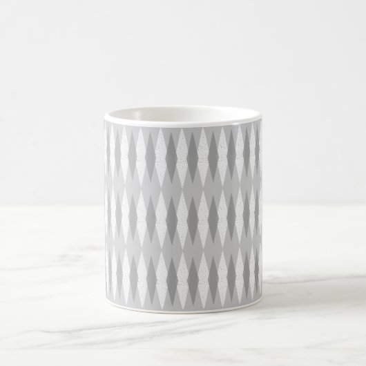 Mug Jacquard gris moderne du milieu du siècle (Centre)