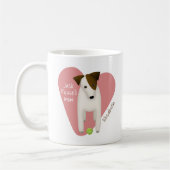 Mug jacuzzi Jack Russell maman coeur rose balle de ten (Gauche)