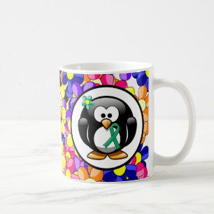 Mug Jade Awareness Ribbon Penguin